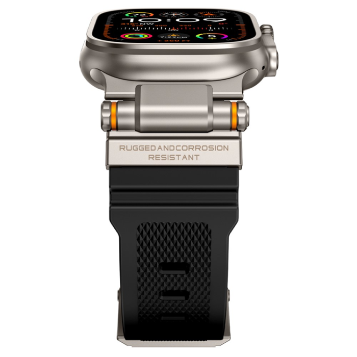 A-One Brand - Apple Watch 42/44/45/46/49mm Armband Silikon - Svart