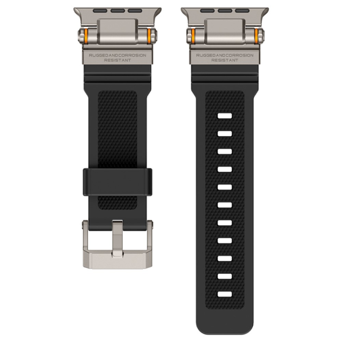 A-One Brand - Apple Watch 42/44/45/46/49mm Armband Silikon - Svart