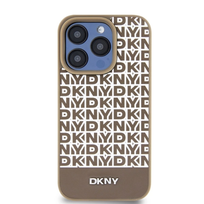 DKNY - DKNY iPhone 15 Pro Mobilskal Magsafe Läder Printed Pattern