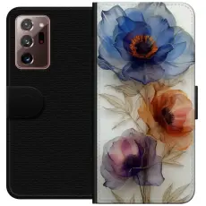 Gustaf - Pl&aring;nboksfodral till Samsung Galaxy Note20 Ultra med Silkesblommor