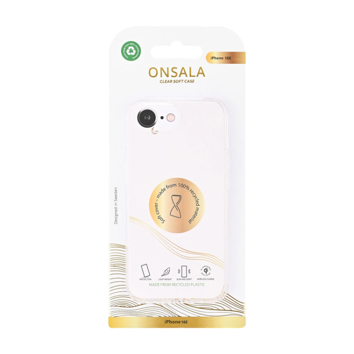 Onsala - Onsala iPhone 16e Mobilskal Återvunnen TPU - Transparent