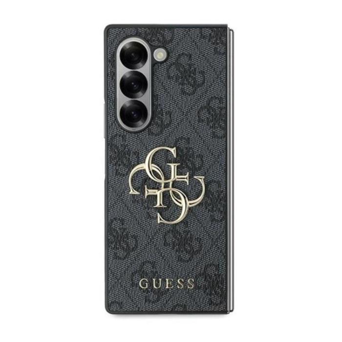 Guess - Guess Galaxy Z Fold 6 Mobilskal Läder 4G Metal Logo - Svart