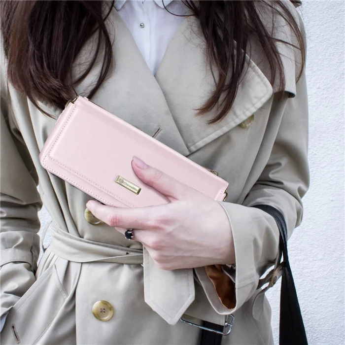 Caseme - CASEME Crossbody Väska RFID Blocking Me30 Max Läder - Rosa
