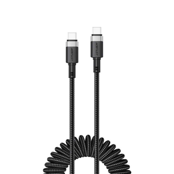 Acefast - Acefast USB-C - USB-C 3A Kabel 1.2m Spring 480Mb/s - Svart
