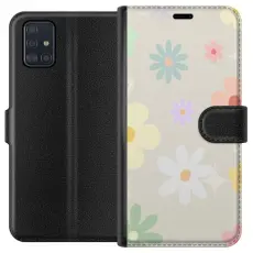 Gustaf - Pl&aring;nboksfodral till Samsung Galaxy A51 med fejdande blommor