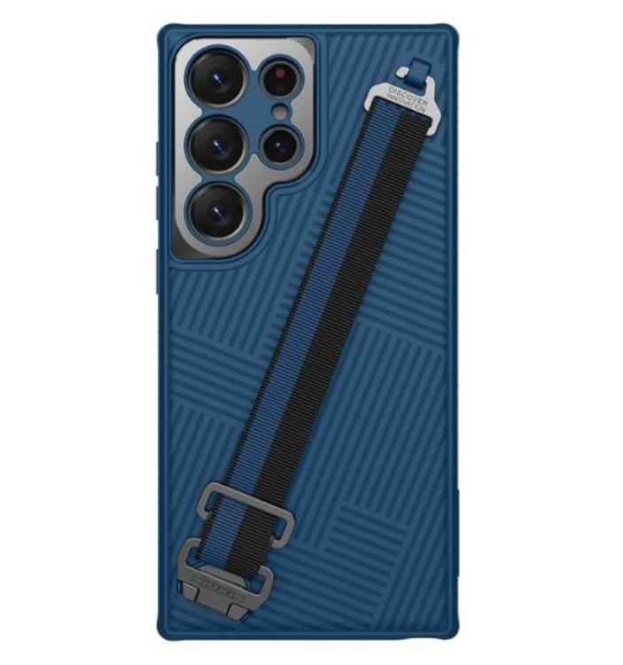 Nillkin Galaxy S23 Ultra Skal Stripe Handrem - Blå | 2353 | AlltMobil