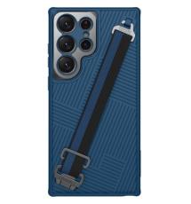 Nillkin - Nillkin Galaxy S23 Ultra Skal Stripe Handrem - Blå