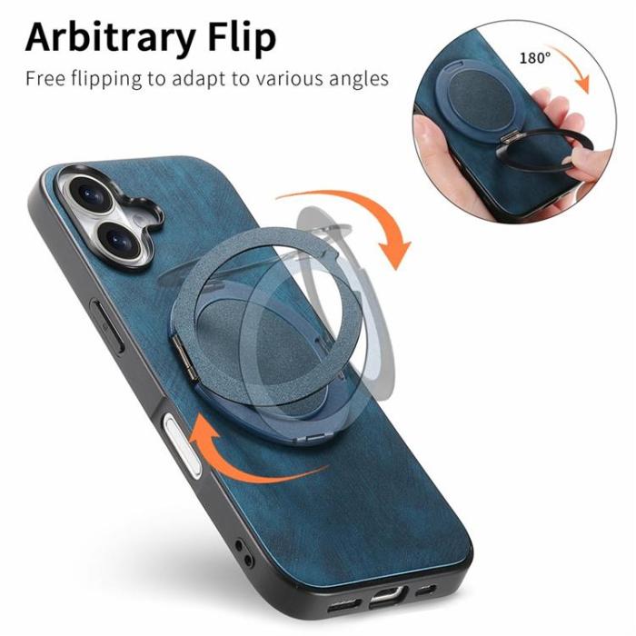 A-One Brand - iPhone 17 Mobilskal Rotating Kickstand - Blå