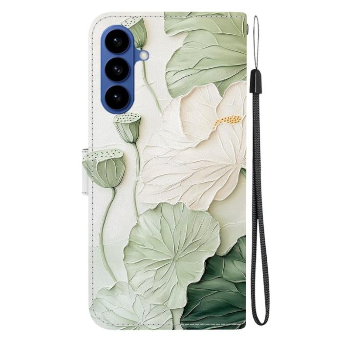 OEM - Samsung Galaxy S26 / S26 Pro Plånboksfodral Mönstertryckt Konstläder Ställ Lotus