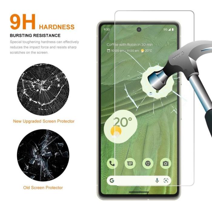 A-One Brand - [1-PACK] Google Pixel 7 Härdat Glas Skärmskydd 2.5D Arc Edge 9H - Clear