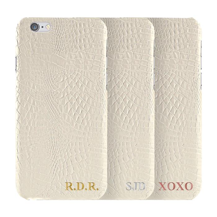 TheMobileStore - Designa själv - iPhone 6S Plus konstläder skal - VIT