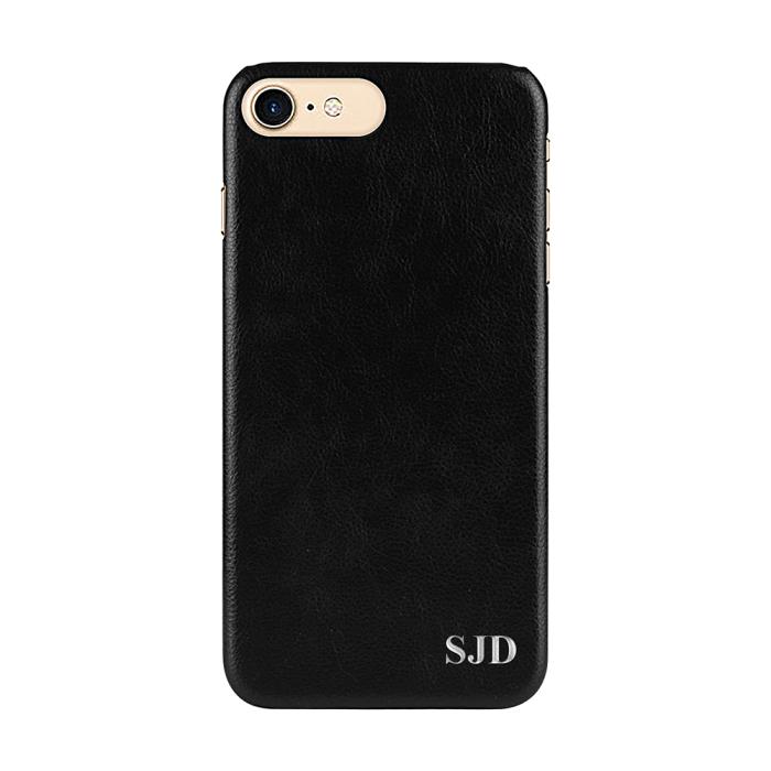 TheMobileStore - Designa själv - iPhone 6/7/8/SE 2020 konstläder skal - SVART
