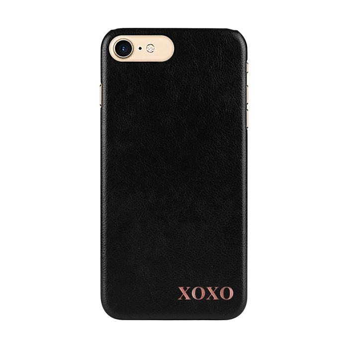 TheMobileStore - Designa själv - iPhone 6/7/8/SE 2020 konstläder skal - SVART