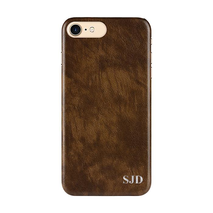 TheMobileStore - Designa själv - iPhone 6/7/8/SE 2020 konstläder skal - BRUN