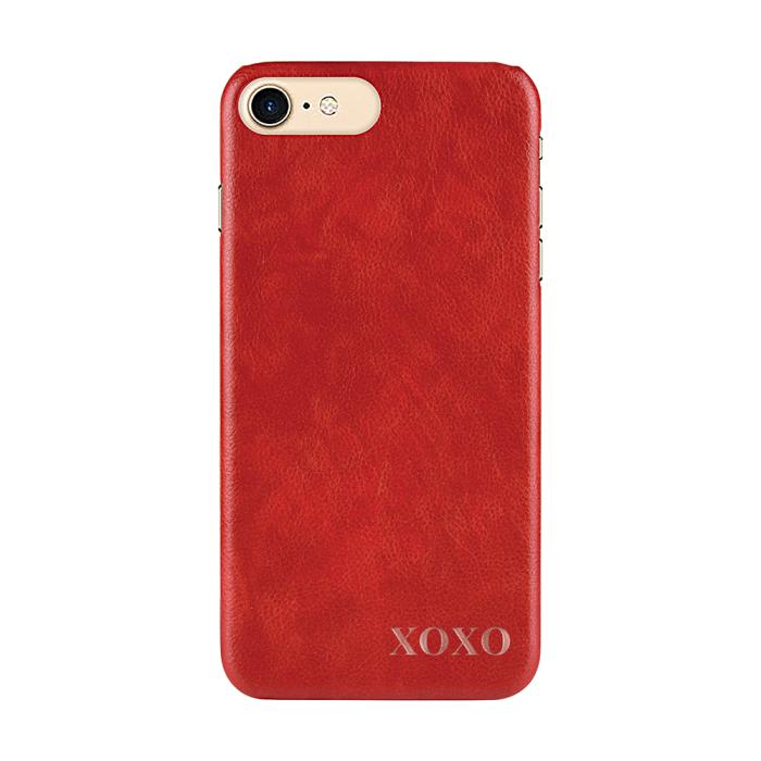 TheMobileStore - Designa själv - iPhone 8 Plus konstläder skal - Röd