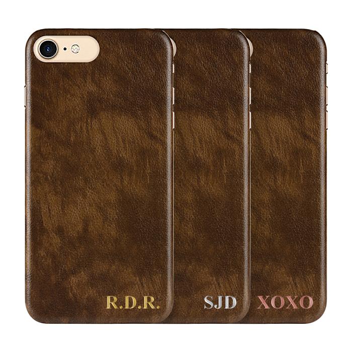 TheMobileStore - Designa själv - iPhone 6/7/8/SE 2020 konstläder skal - BRUN