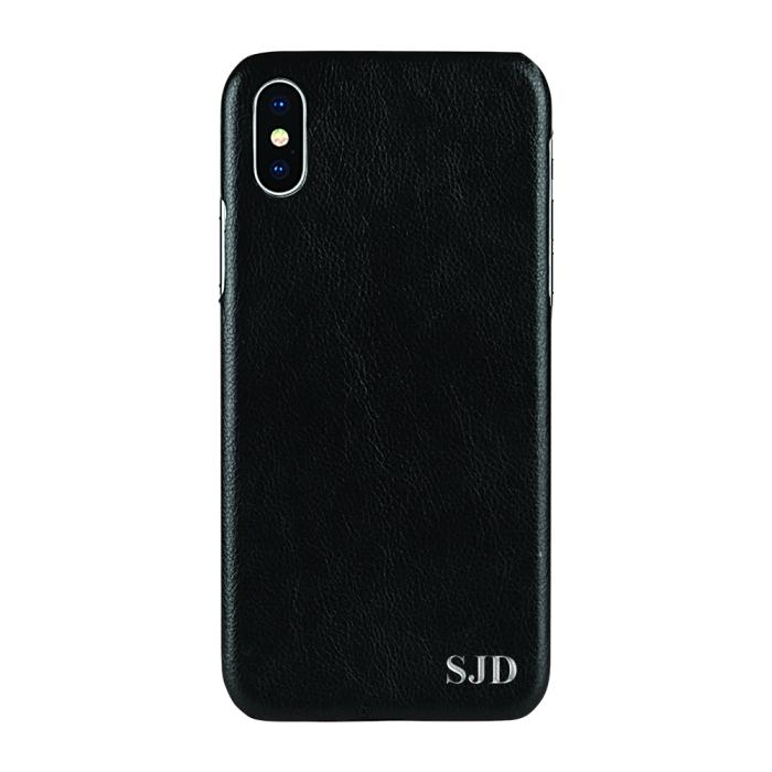 TheMobileStore - Designa själv - iPhone XS/X konstläder skal - SVART