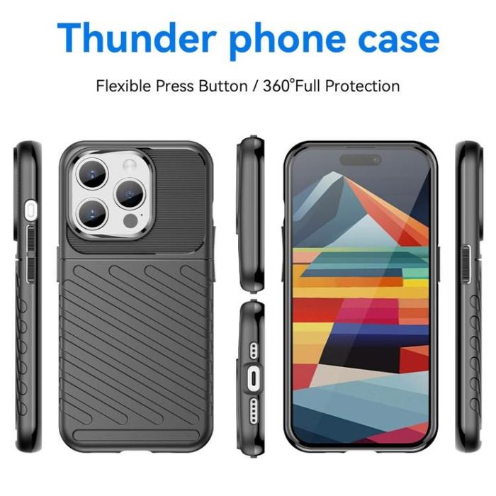OEM - iPhone 15 Pro Max Mobilskal Twill Thunder - Svart