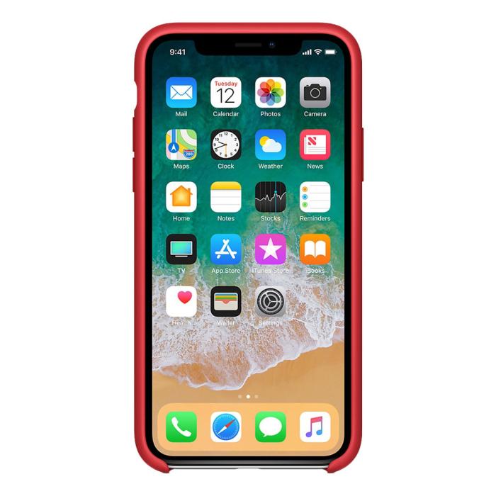 UTGATT4 - Apple Silikonskal Original för iPhone X/XS - Röd