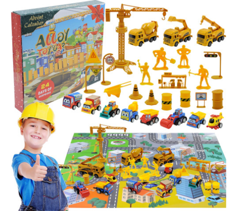 Adventskalender Byggfordon 2024 – 24 Leksaker med Byggtema | 2353 | AlltMobil