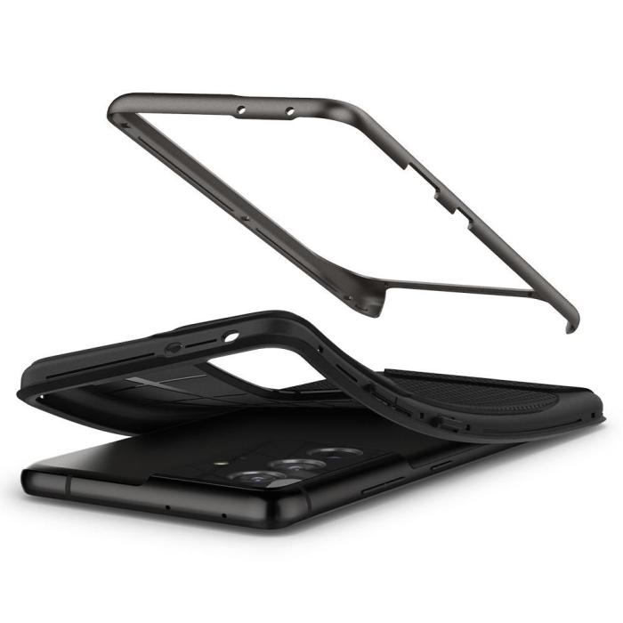 UTGATT5 - SPIGEN Neo Hybrid Skal Galaxy S21 Ultra Gunmetal