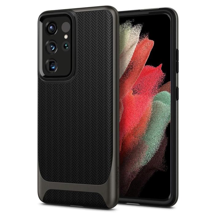UTGATT5 - SPIGEN Neo Hybrid Skal Galaxy S21 Ultra Gunmetal