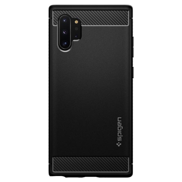 Spigen - SPIGEN Rugged Armor mobilskal Galaxy Note 10+ Plus Matte Svart