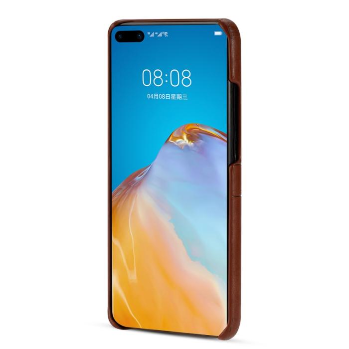 OEM - Skal med kortplatser till Huawei P40 - Brun