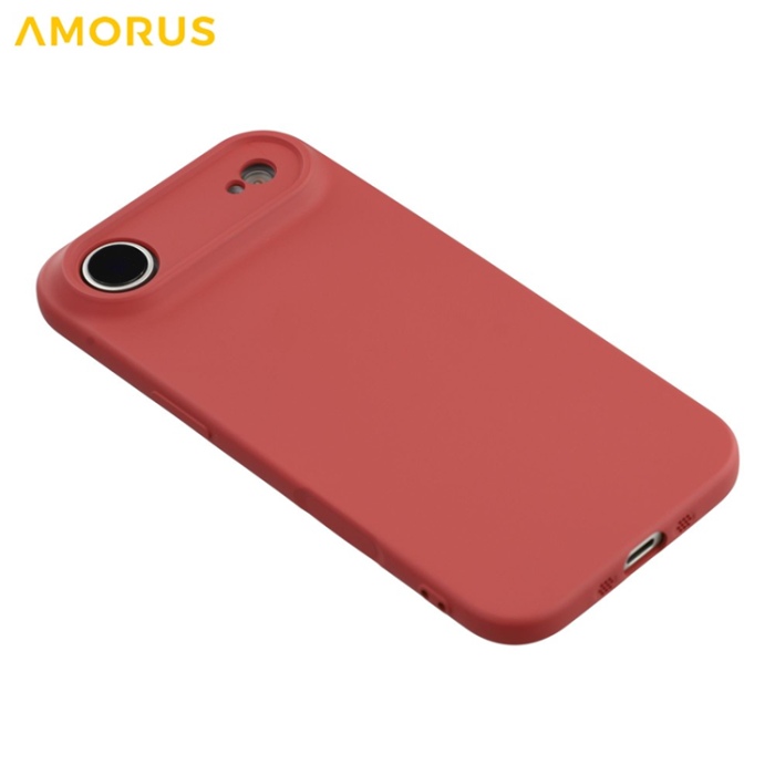 Amorus - AMORUS iPhone Air Mobilskal Precise Cutouts TPU Fiber - Röd