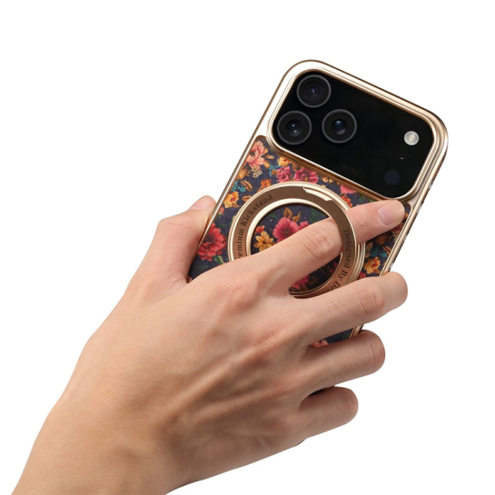 A-One Brand - iPhone 17 Pro Max Mobilskal MagSafe Electroplated Floral A22