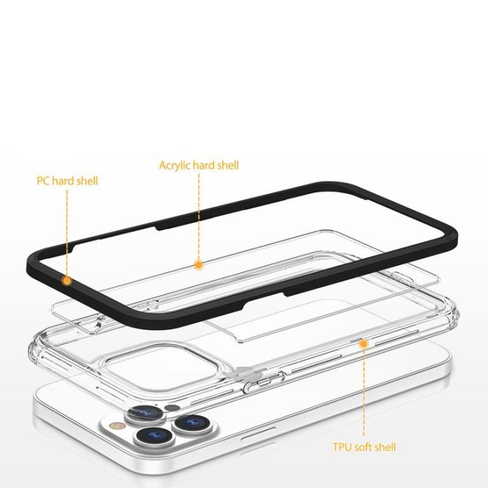 OEM - Galaxy A03 Skal Clear 3in1 - Blå