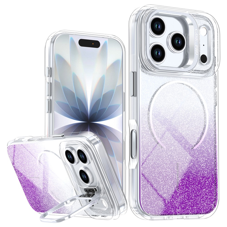 Mobilskal till iPhone 17 Pro MagSafe Shockproof Glitter Gradient - Lila (Lila) | 2353 | AlltMobil