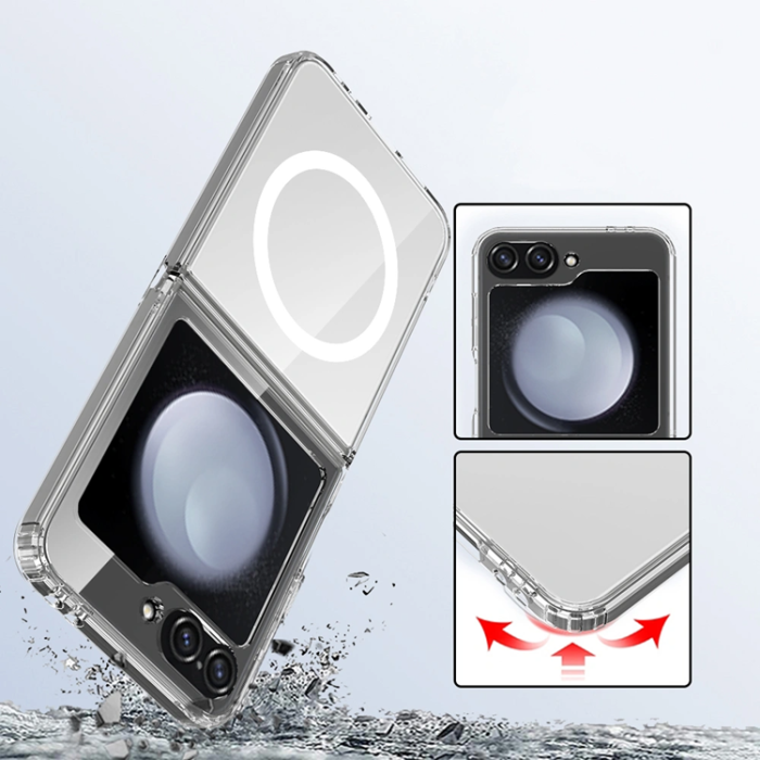 Tech-Protect - Tech-Protect Galaxy Z Flip 6/7 Mobilskal Magsafe Flexair Hybrid - Clear
