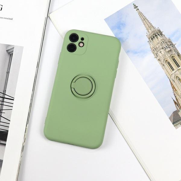 Beline Mobilskal till iPhone 12 Mini Silikon Ring - Grön Äpple
