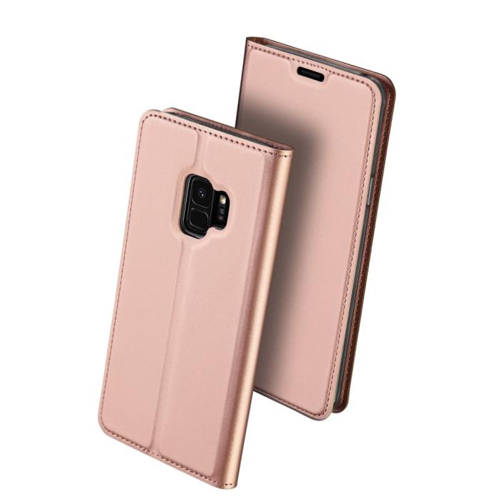 UTGATT4 - SiGN Skin Pro Plånboksfodral till Samsung Galaxy S10e - Roséguld