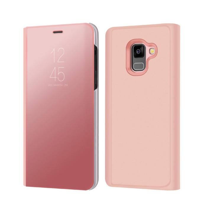 OEM - Viewfodral för Samsung Samsung Galaxy A8 2018 - Roséguld