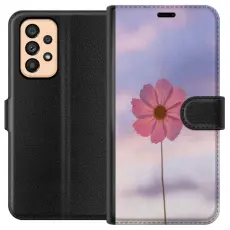 Gustaf - Pl&aring;nboksfodral till Samsung Galaxy A53 5G med Rosa blomma