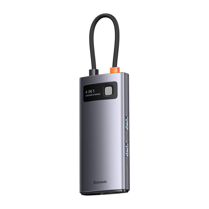 BASEUS - Baseus Hub 4in1 USB Type-C - Grå