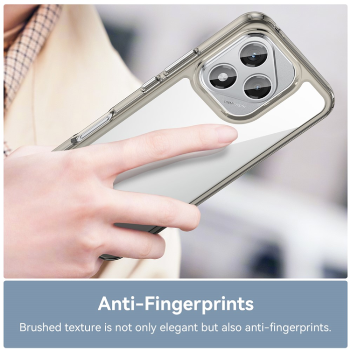 A-One Brand - Mobilskal till Honor X70i / 400 Lite 5G Skyddande klar - Transparent Grå