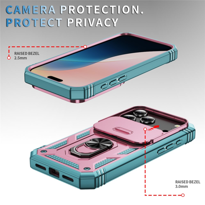 A-One Brand - iPhone 17 Pro Max Mobilskal Slide Camshield Kickstand
