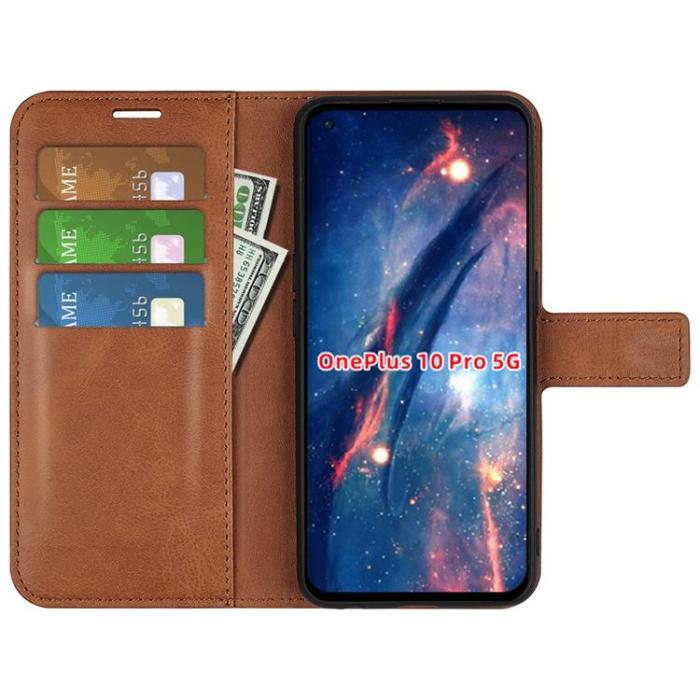 A-One Brand - OnePlus 10 Pro 5G Plånboksfodral Magnetic Folio - Brun