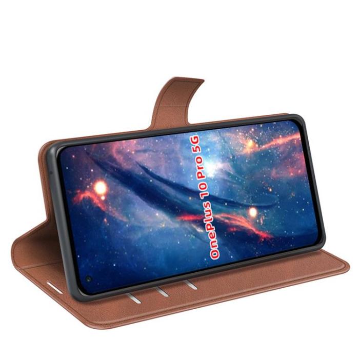 A-One Brand - OnePlus 10 Pro 5G Plånboksfodral Magnetic Folio - Brun