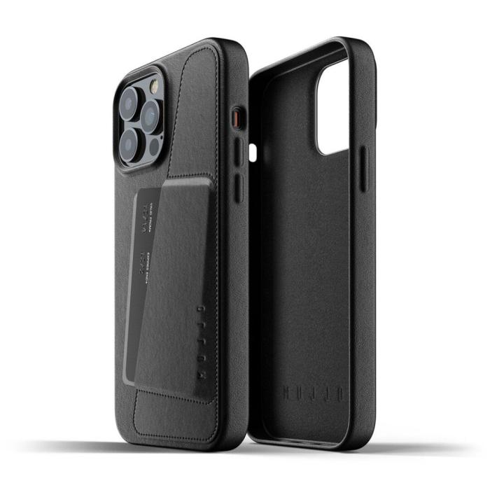 UTGATT1 - Mujjo Full Läder Plånboksfodral iPhone 13 Pro Max - Svart