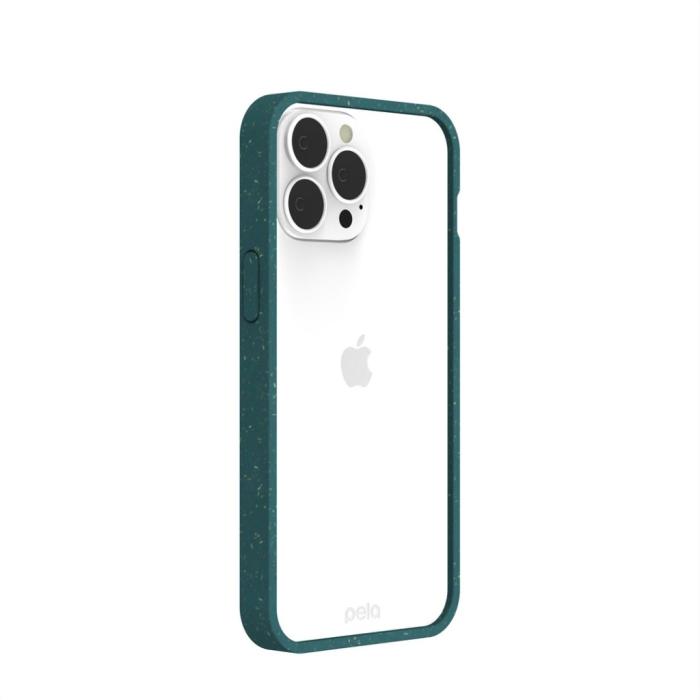 Pela - Pela Clear Miljövänligt Mobilskal iPhone 13 Pro Max - Grön