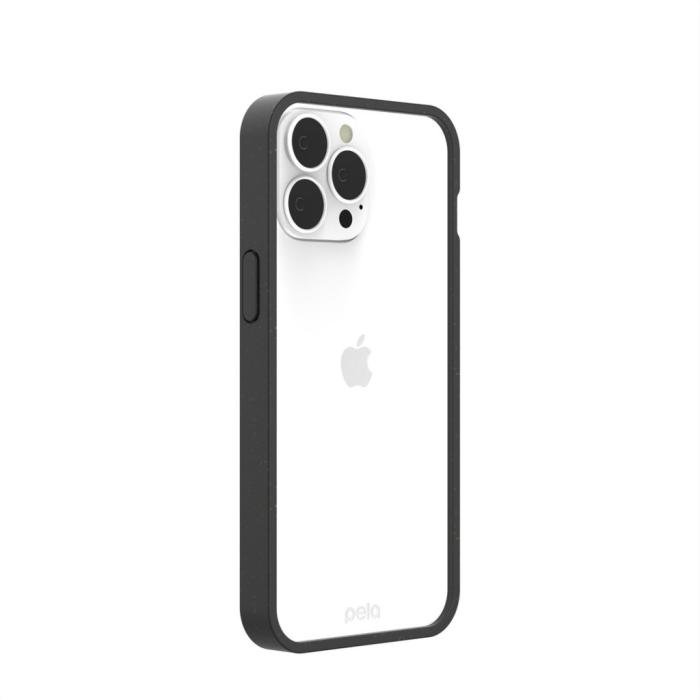 Pela - Pela Clear Miljövänligt Mobilskal iPhone 13 Pro Max - Svart