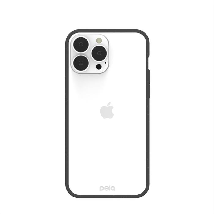 Pela - Pela Clear Miljövänligt Mobilskal iPhone 13 Pro Max - Svart