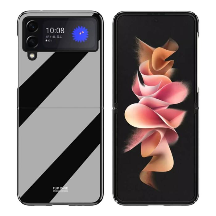 A-One Brand - Glossy Piano Mobilskal till Samsung Galaxy Z Flip 3 - Svart