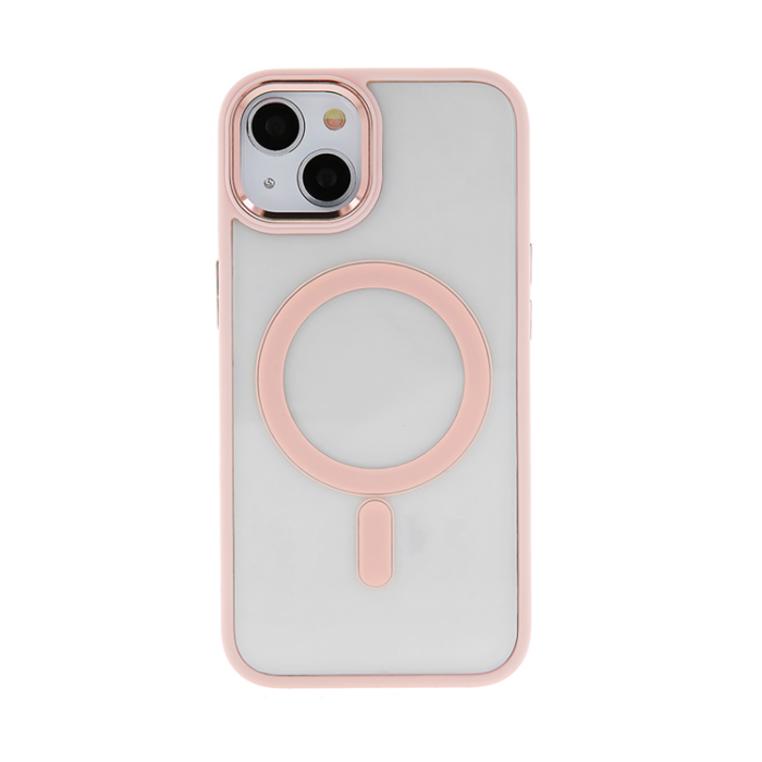 OEM - iPhone 15 Mobilskal MagSafe Satin Clear - Rosa