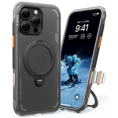 Torras - TORRAS iPhone 16 Pro Mobilskal MagSafe Ostand Q3 Air - Svart