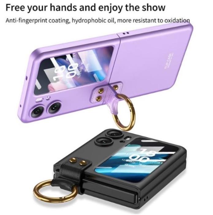 OEM - Oppo Find N2 Flip Mobilskal Ringhållare Kickstand - Lila